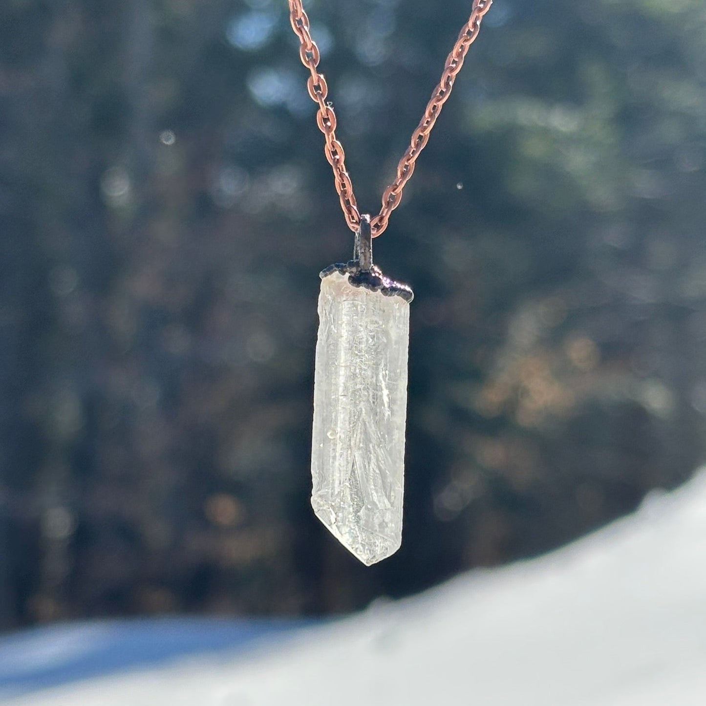 Prism of Light Crystal Quartz Crown Chakra Pendant SN SA0010