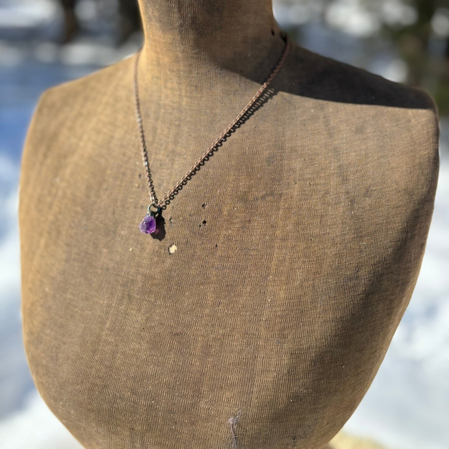 Celestial Wisdom Amethyst Third Eye & Crown Chakra Pendant Necklace SN SA0003