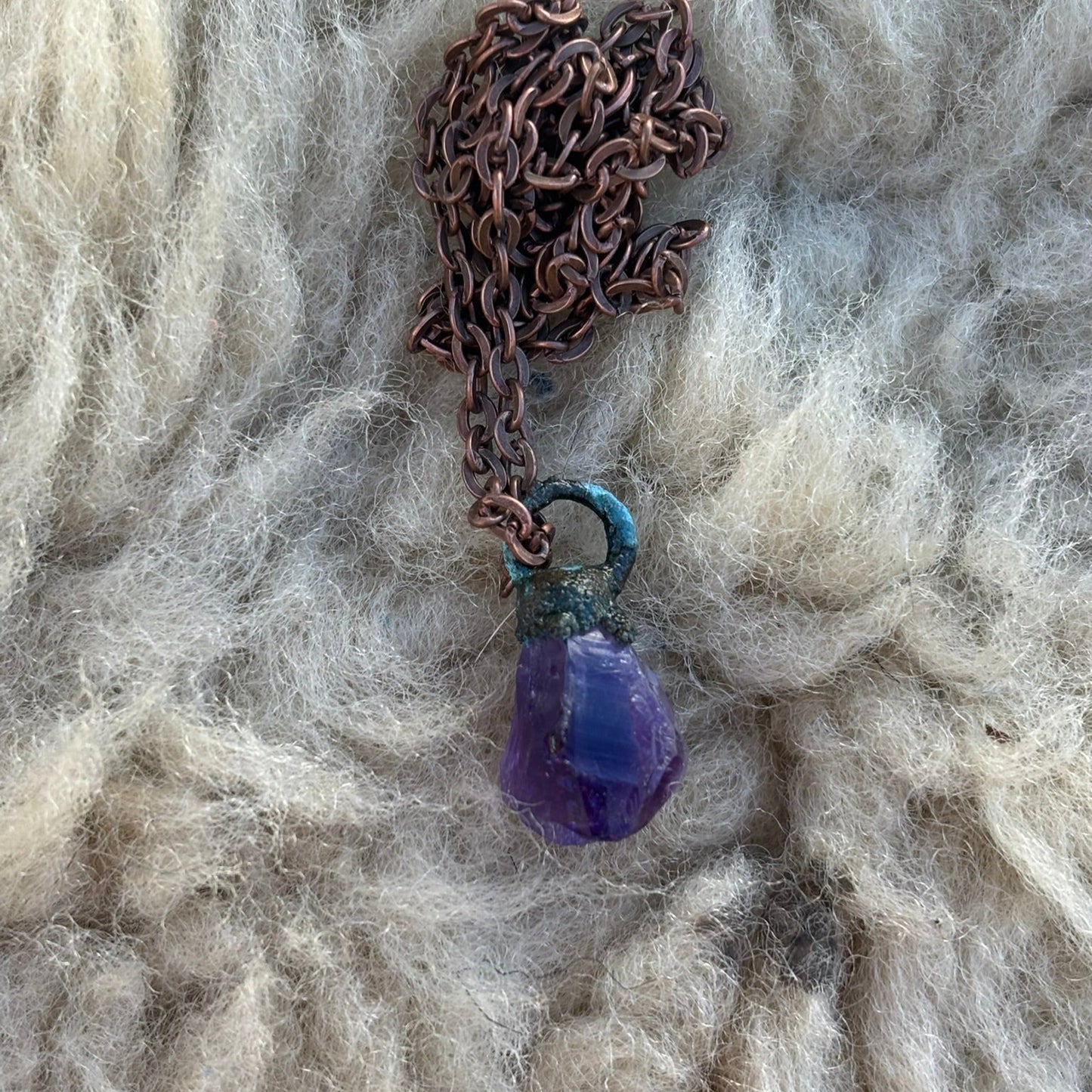 Celestial Wisdom Amethyst Third Eye & Crown Chakra Pendant Necklace SN SA0003
