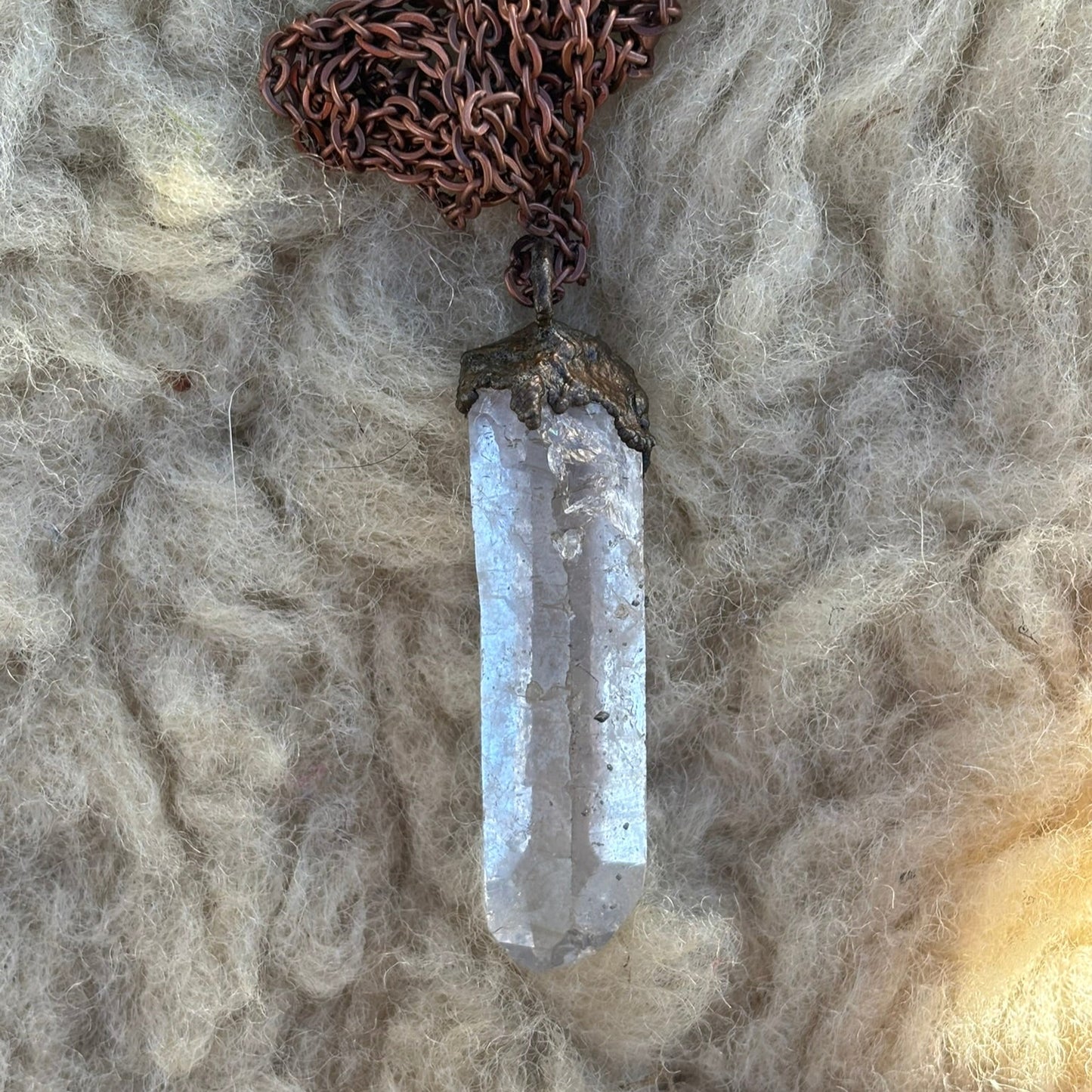 Prism of Light Crystal Quartz Crown Chakra Pendant SN SA0013