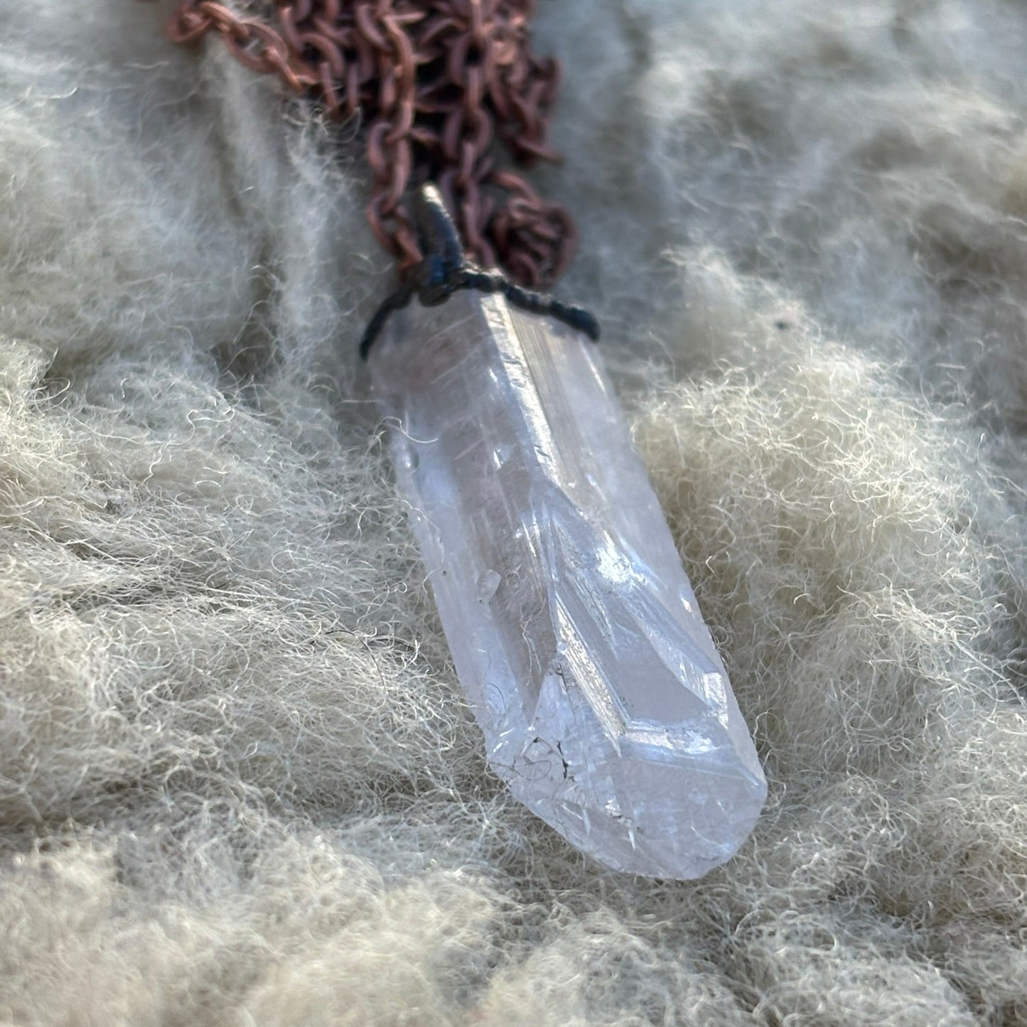 Prism of Light Crystal Quartz Crown Chakra Pendant SN SA0010