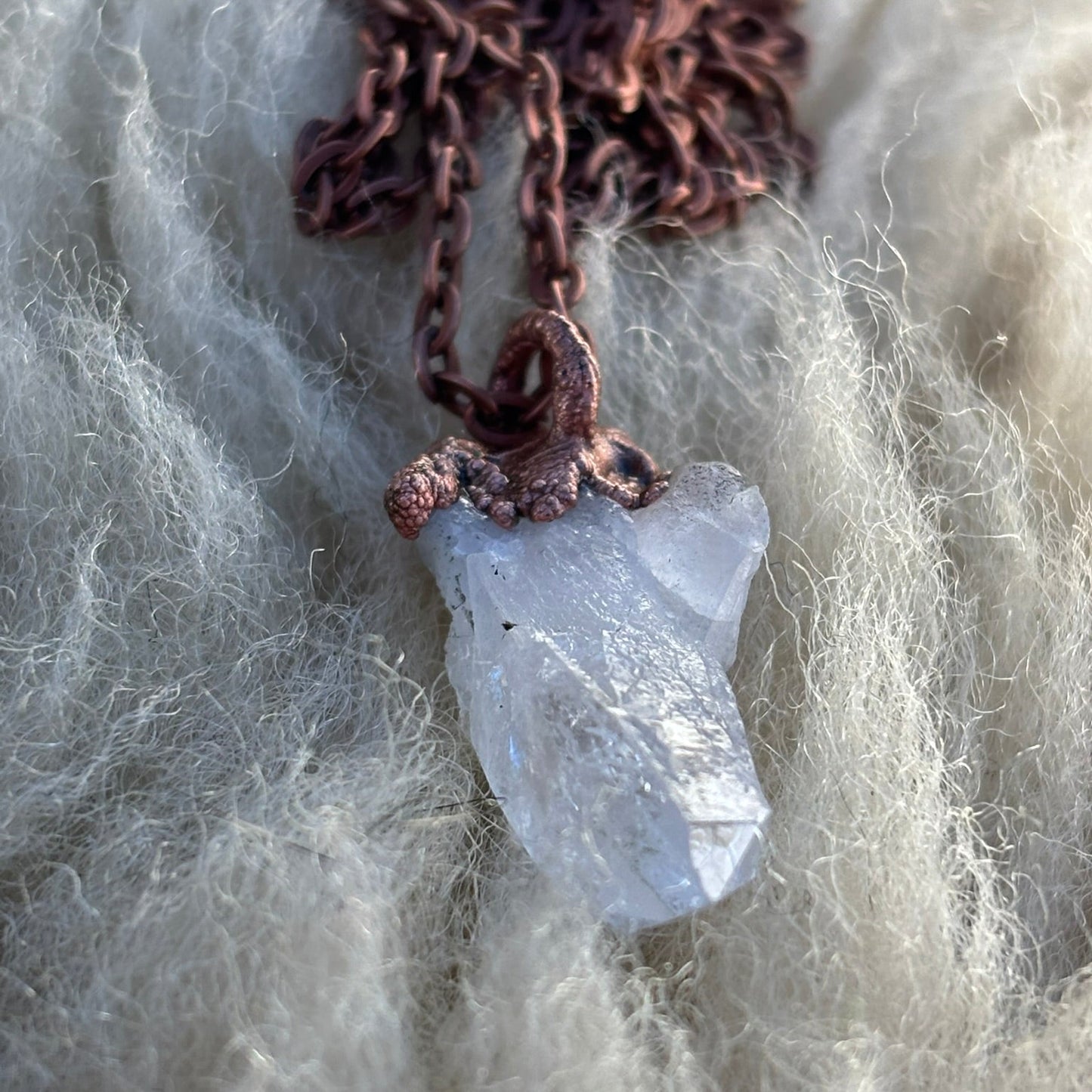 Prism of Light Crystal Quartz Crown Chakra Pendant SN SA0014