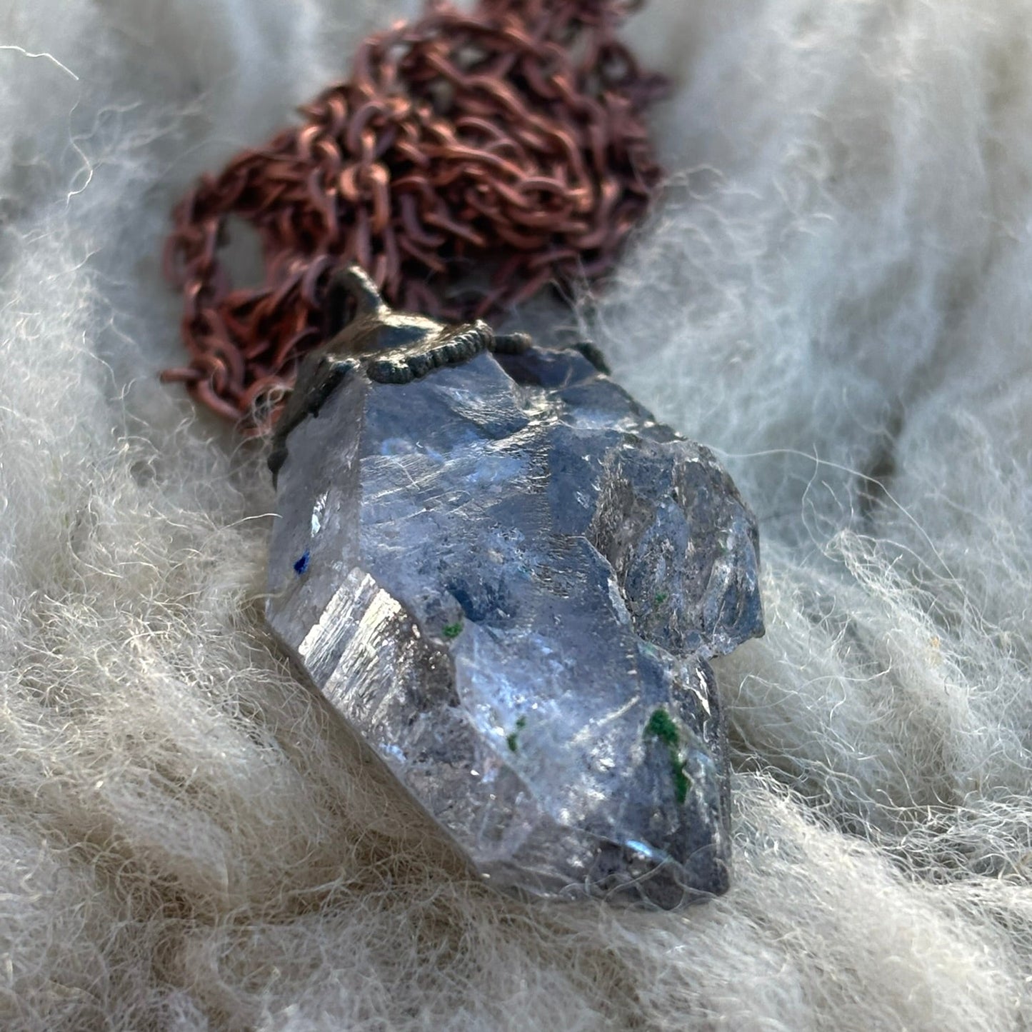 Celestial Prism Herkimer Diamond Third Eye Crown Soul Star Chakra Pendant SN SA0002