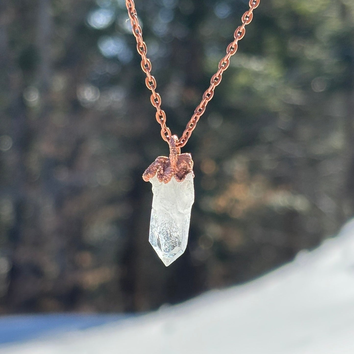 Prism of Light Crystal Quartz Crown Chakra Pendant  SN SA0014