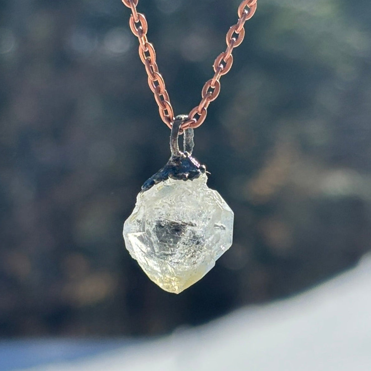 Fairy Frost Herkimer Diamond Third Eye Crown & Soul Star Chakra Pendant SN SA0017