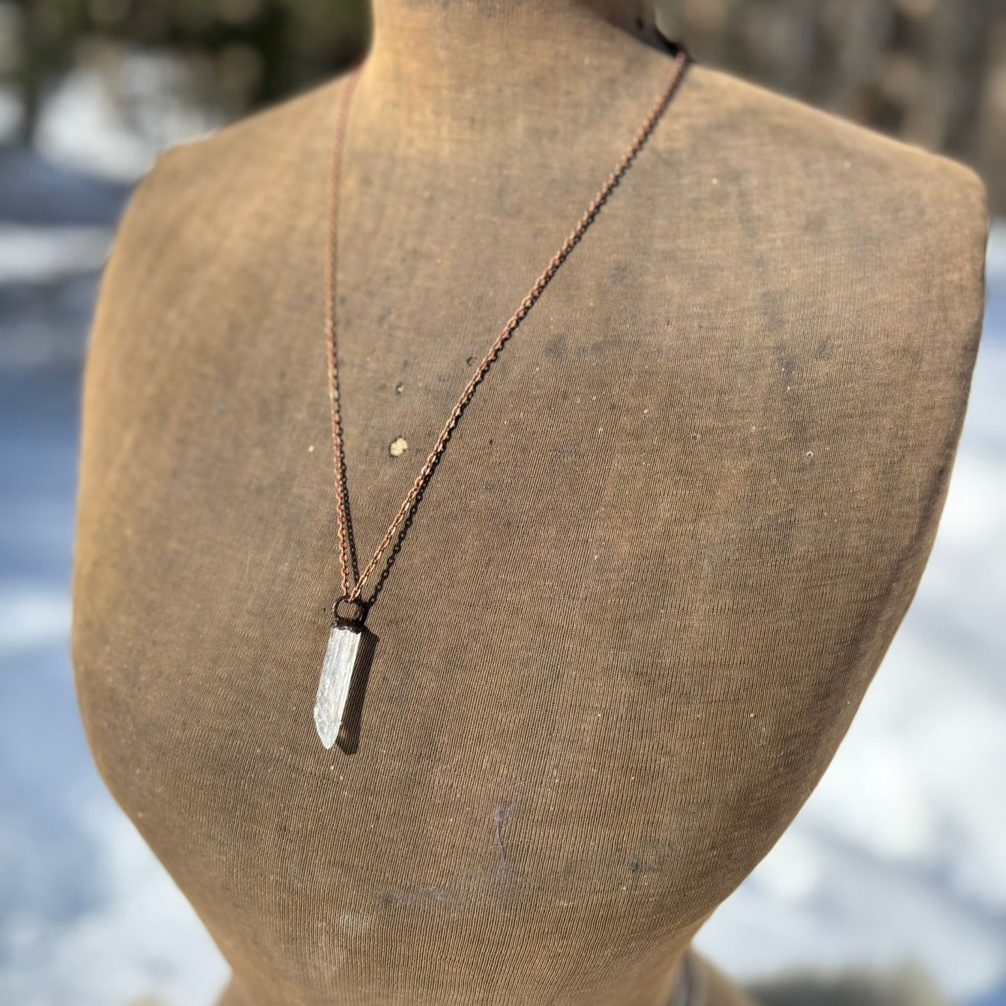 Prism of Light Crystal Quartz Crown Chakra Pendant SN SA0010