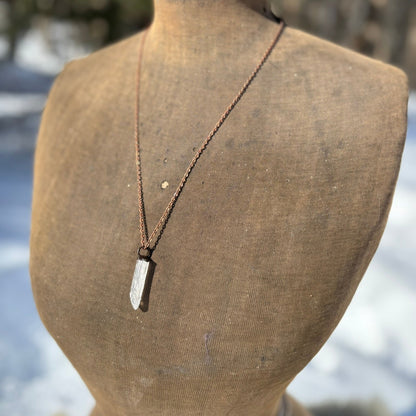 Prism of Light Crystal Quartz Crown Chakra Pendant SN SA0010