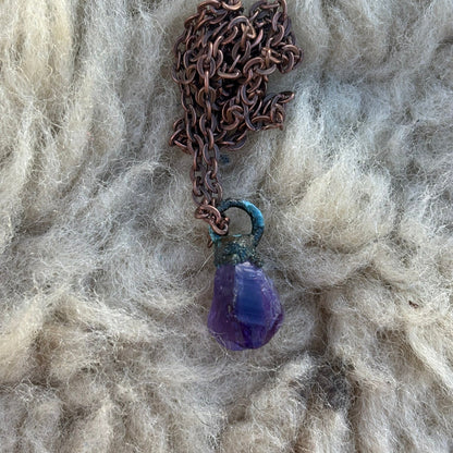 Celestial Wisdom Amethyst Third Eye & Crown Chakra Pendant Necklace SN SA0003