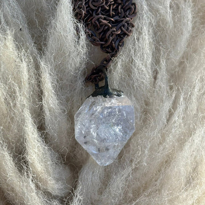 Celestial Prism Herkimer Diamond Third Eye Crown Soul Star Chakra Pendant SN SA0007