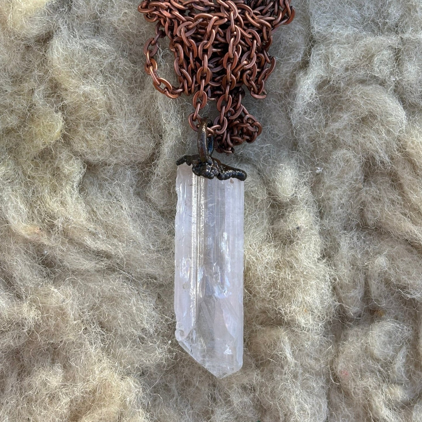 Prism of Light Crystal Quartz Crown Chakra Pendant SN SA0010