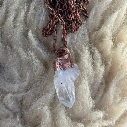 Prism of Light Crystal Quartz Crown Chakra Pendant  SN SA0014