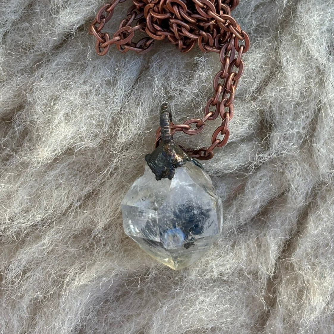 Fairy Frost Herkimer Diamond Third Eye Crown & Soul Star Chakra Pendant SN SA0017