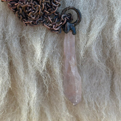 Ancient Light Lemurian Seed Quartz Crown Chakra Akashic Healing Pendant SN SA0023