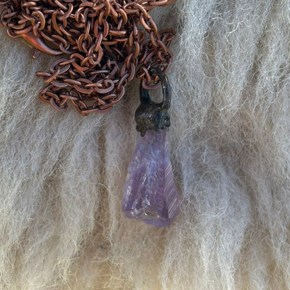 Celestial Wisdom Amethyst Third Eye & Crown Chakra Pendant SN SA0024