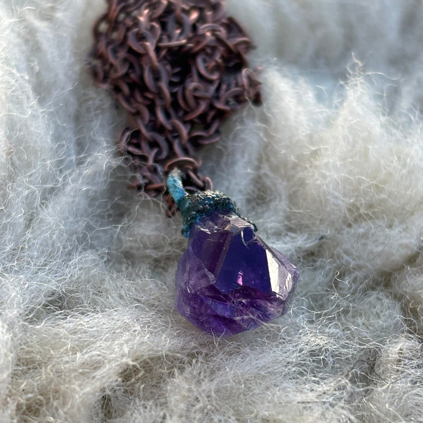 Celestial Wisdom Amethyst Third Eye & Crown Chakra Pendant Necklace SN SA0003