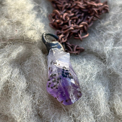 Celestial Wisdom Amethyst Third Eye & Crown Chakra Pendant SN SA0015