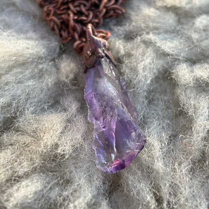 Celestial Wisdom Amethyst Third Eye & Crown Chakra Pendant SN SA0016