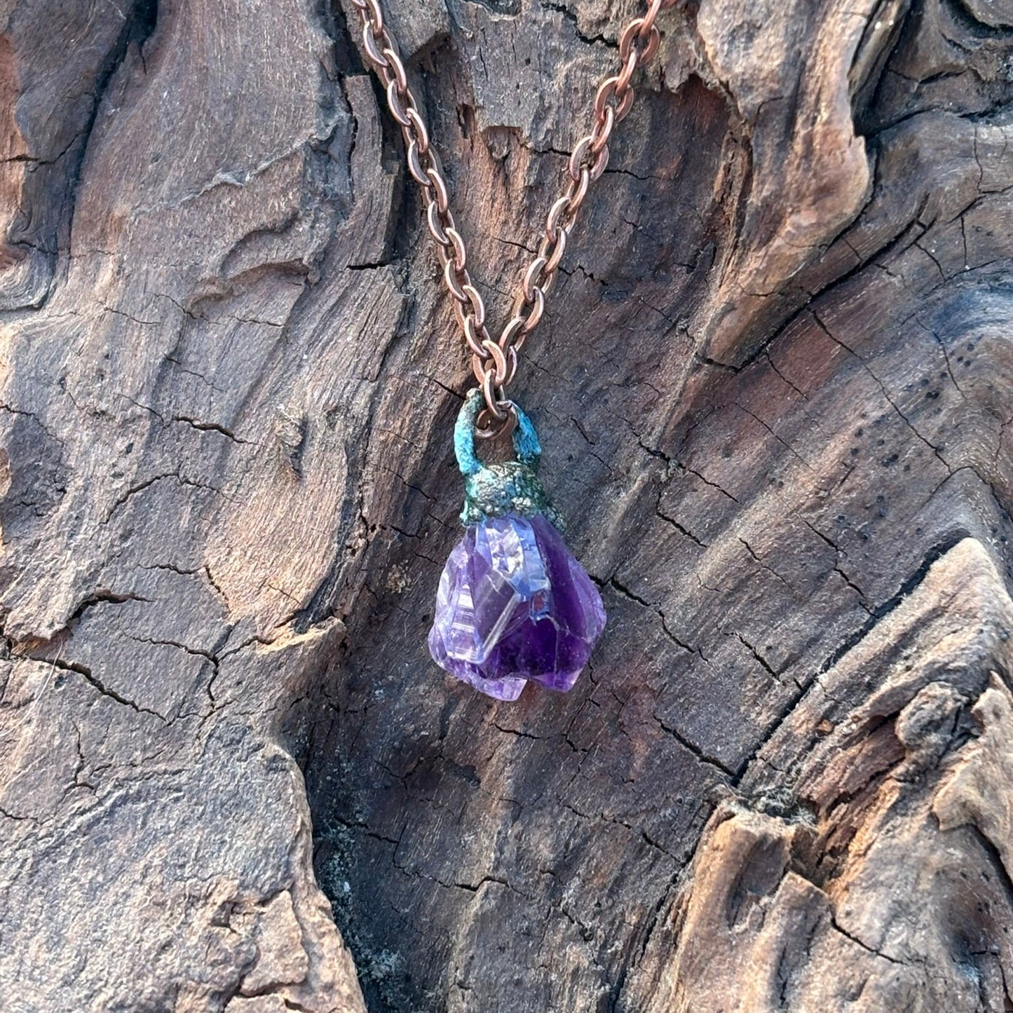 Celestial Wisdom Amethyst Third Eye & Crown Chakra Pendant Necklace SN SA0003