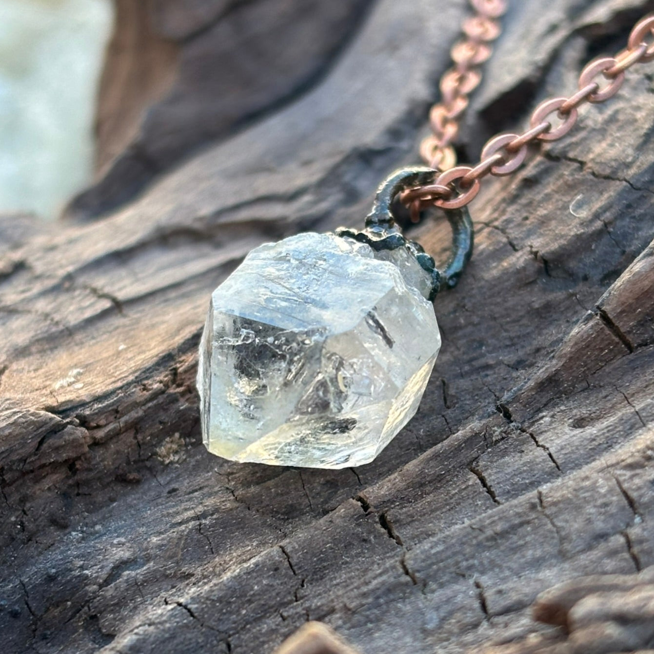 Fairy Frost Herkimer Diamond Third Eye Crown & Soul Star Chakra Pendant SN SA0017