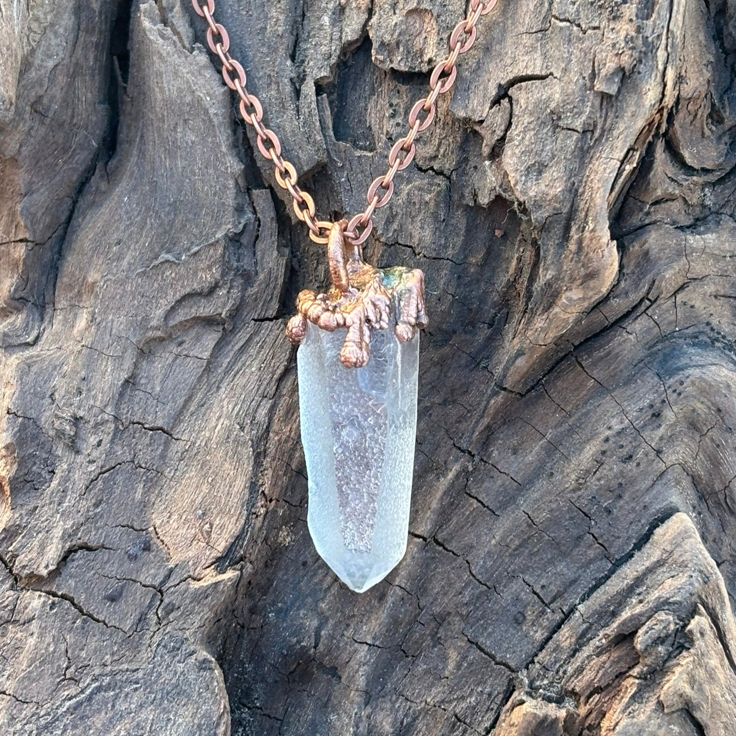 Ethereal Glow Milky Quartz Crown Chakra Pendant SN SA0018