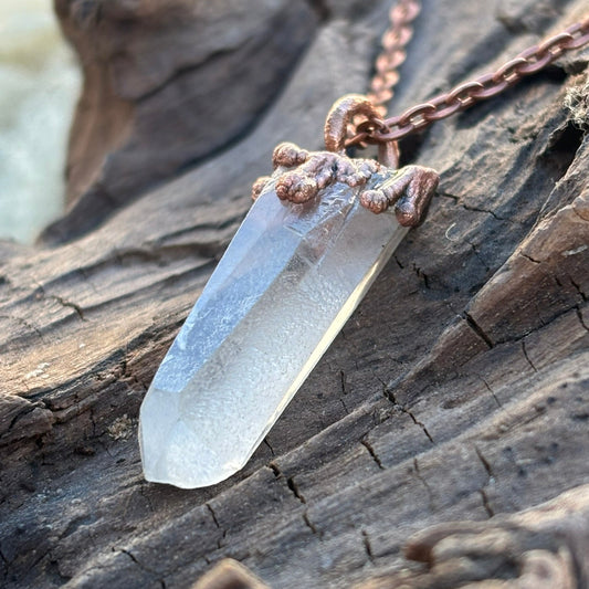 Ethereal Glow Milky Quartz Crown Chakra Pendant SN SA0018