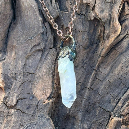 Ethereal Glow Milky Quartz Crown Chakra Pendant SN SA0022