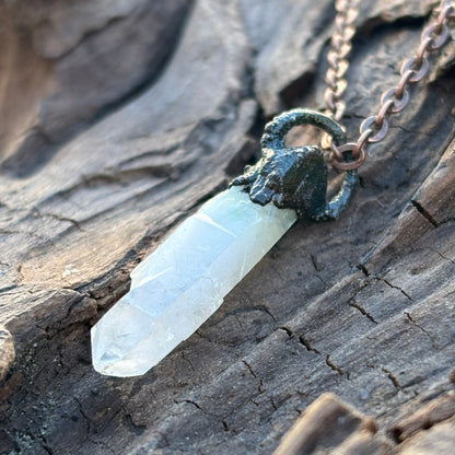 Ethereal Glow Milky Quartz Crown Chakra Pendant SN SA0022