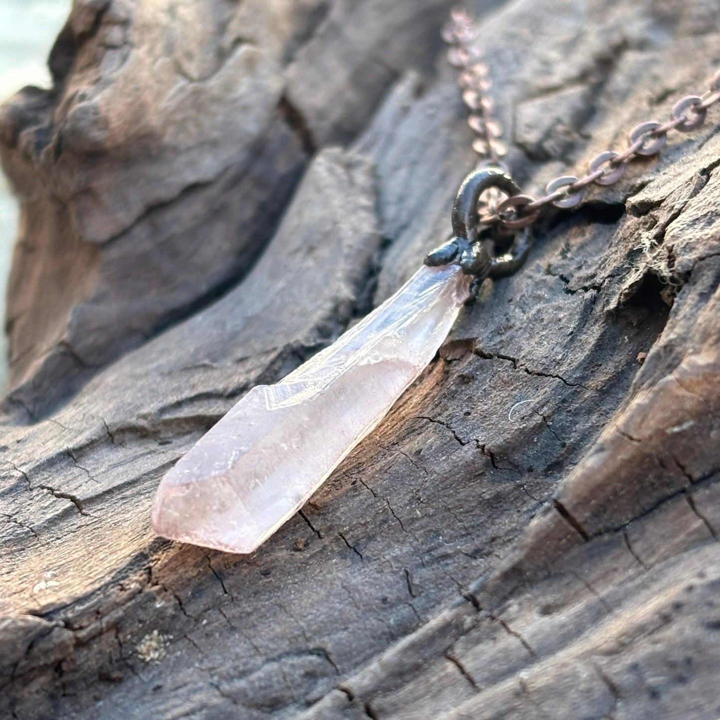 Ancient Light Lemurian Seed Quartz Crown Chakra Akashic Healing Pendant SN SA0023